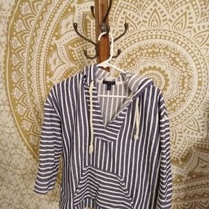 JCrew hooded boho top